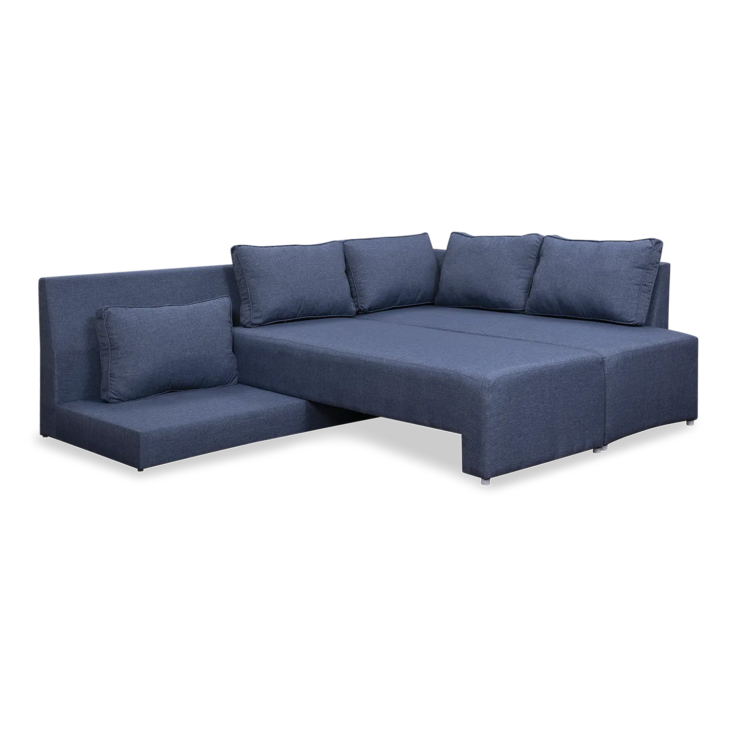 Lana Fabric Sofa Cum Bed in Denim Blue Color - Image 9