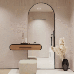 Custom Large Big Vintage Gold Arch Metal Framed Bathroom Dressing Full Length Long Standing Floor Wall Mirror Espejo Spiegel_upscayl_5x_digital-art-4x