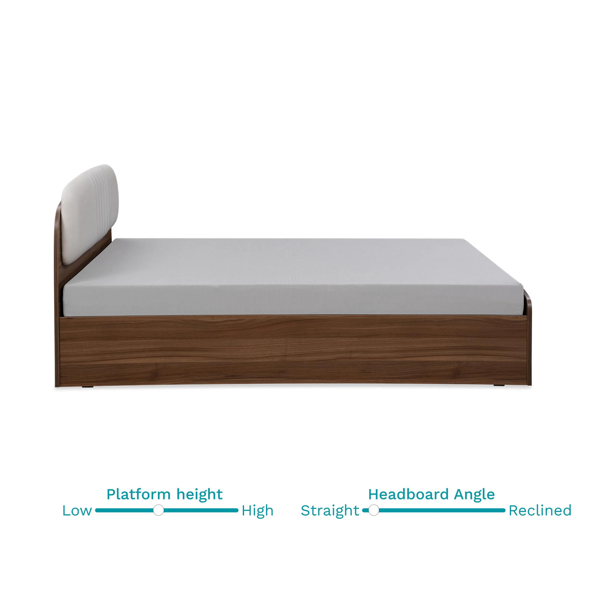 Queen Bed in Lyon Walnut Finish - Image 7