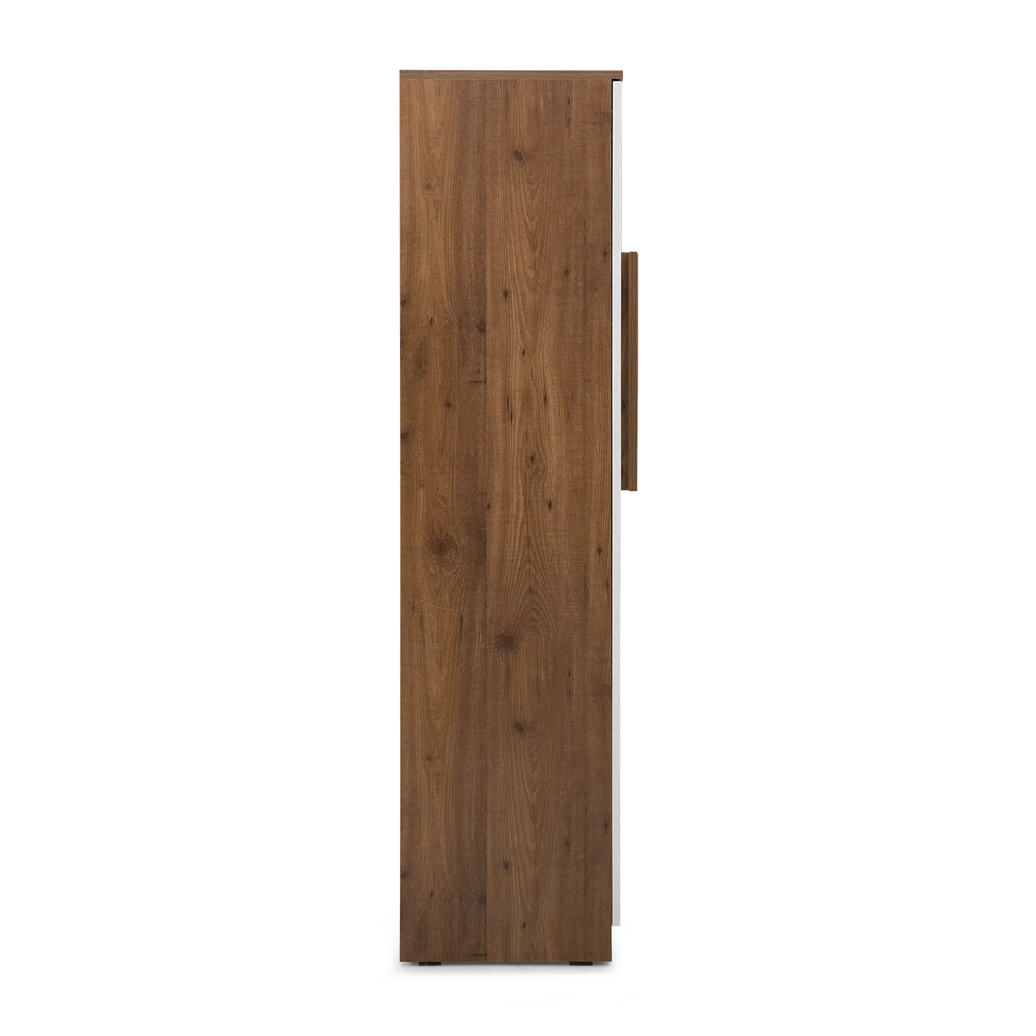 Bianca Engineered Wood 3 Door Wardrobe with Mirror in Ivory White Finish - Image 9